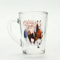 Кружка новогодняя стеклянная «С Новым годом. Лошадь», 300 мл Кружка новогодняя стеклянная «С Новым годом. Лошадь», 300 мл