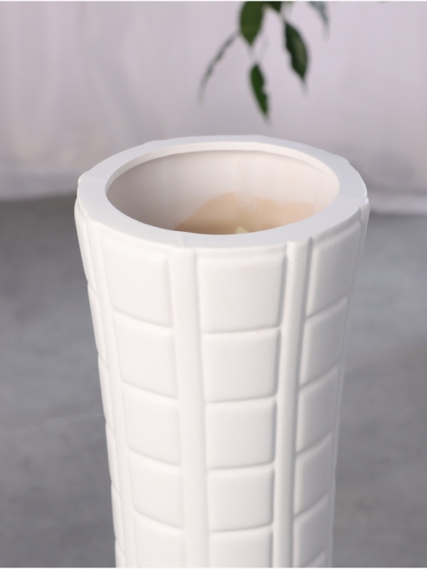 Ваза керамика напольная Ваза керамика напольная "Энтрикен" 58х15 см, белый