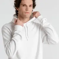 Толстовка с капюшоном унисекс Hoodie, белая, размер S