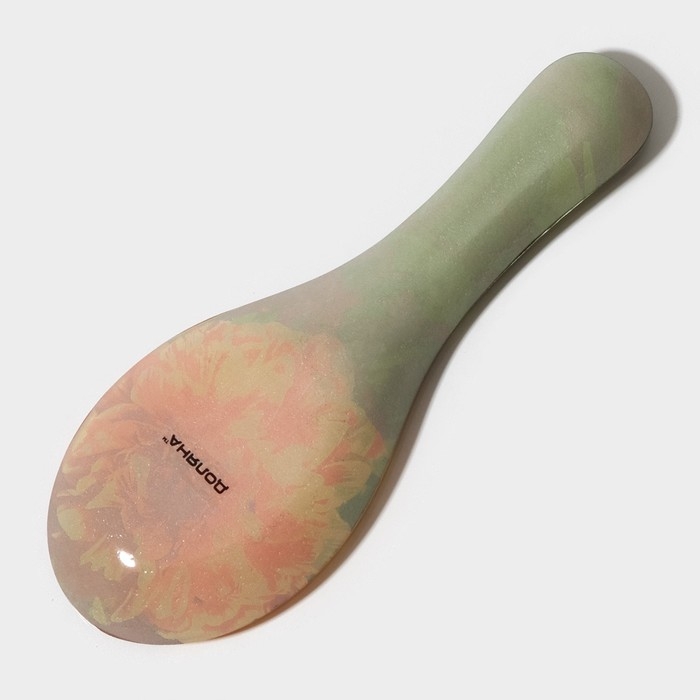 Подставка стеклянная под ложку Доляна «Хризантема», 21×7,5×1,4 см Подставка стеклянная под ложку Доляна «Хризантема», 21×7,5×1,4 см