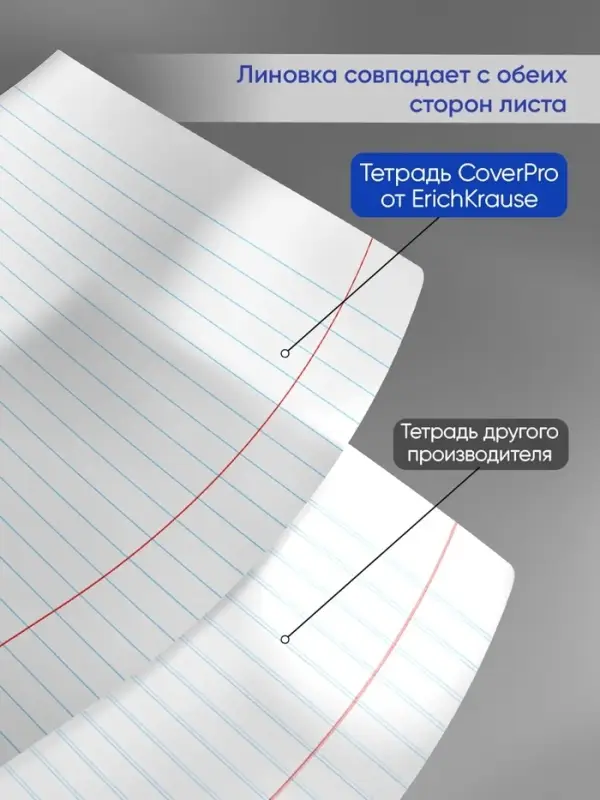 Тетрадь 12 листов в линейку, ErichKrause &laquo;Классика. CoverPro&raquo;, пластиковая обложка, МИКС
