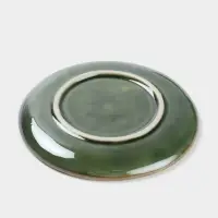 Чашка с блюдцем &laquo;Флора 1&raquo;, 13&times;13&times;8 см, керамика, зелёная