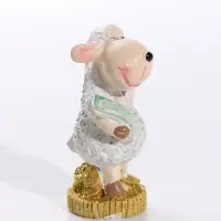 Фигурка полистоун &laquo;Овечка Бяша с денюжкой&raquo;, 2.5&times;2.5&times;4 см, МИКС