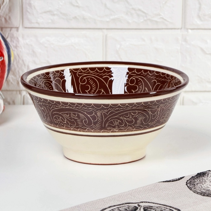 Набор салатников Риштан Набор салатников Риштан "Узоры" 18см, 3шт в подарочной упаковке