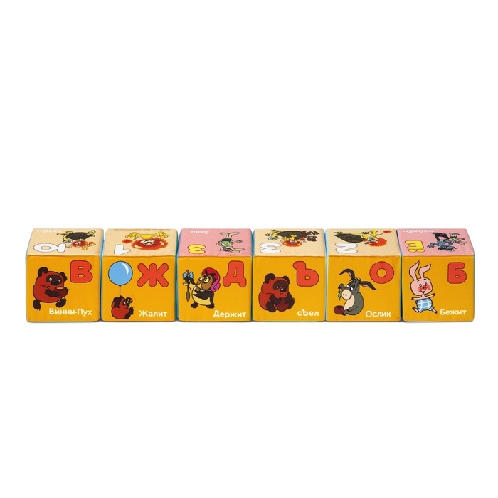 Набор развивающих мягких кубиков Мякиши «МультБукварик», Союзмультфильм, 8×8 см Набор развивающих мягких кубиков Мякиши «МультБукварик», Союзмультфильм, 8×8 см