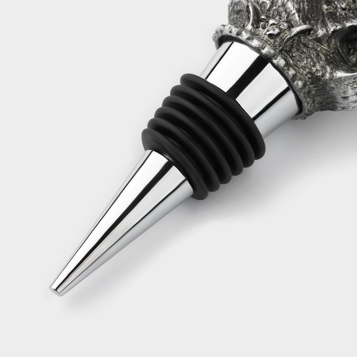 Пробка для бутылки Magistro «Лебедь», 14 см, цвет серебристый Пробка для бутылки Magistro «Лебедь», 14 см, цвет серебристый