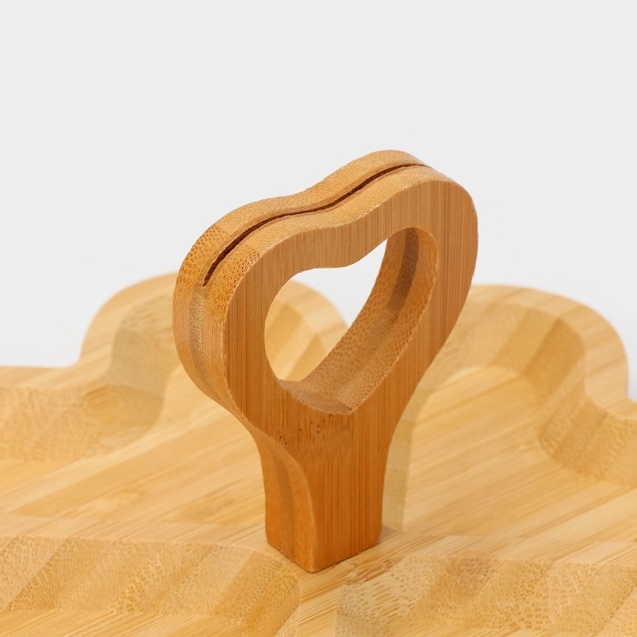 Менажница Доляна «Цветок», 19,5×19,5 см, бамбук Менажница Доляна «Цветок», 19,5×19,5 см, бамбук