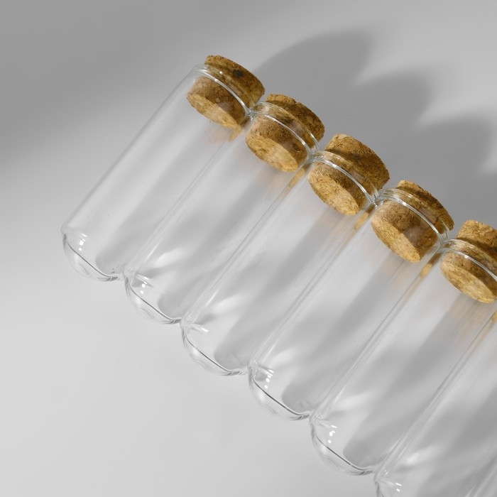 Набор баночек для хранения бисера, d = 1,7 × 5 см, 8 шт, в контейнере, 14,2 × 5,8 × 2,3 см Набор баночек для хранения бисера, d = 1,7 × 5 см, 8 шт, в контейнере, 14,2 × 5,8 × 2,3 см