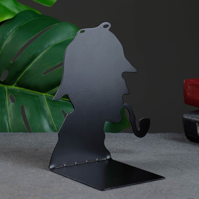 Держатель-подставка для книг  Держатель-подставка для книг "Сыщик" набор 2шт, 15х10х10см, черный