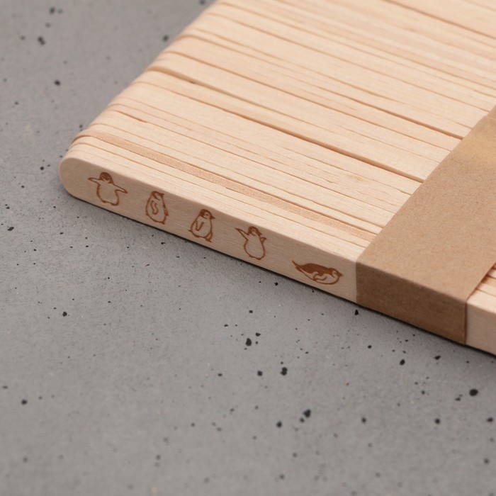 Палочки для мороженого деревянные «Пингвины», набор 50 шт, 11.4 х 1 см Палочки для мороженого деревянные «Пингвины», набор 50 шт, 11.4 х 1 см