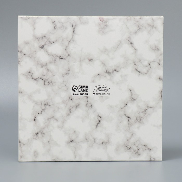 Коробка под 8 конфет и шоколад с ячейками, кондитерская упаковка, «Мрамор» 18 х 18 х 4 см Коробка под 8 конфет и шоколад с ячейками, кондитерская упаковка, «Мрамор» 18 х 18 х 4 см