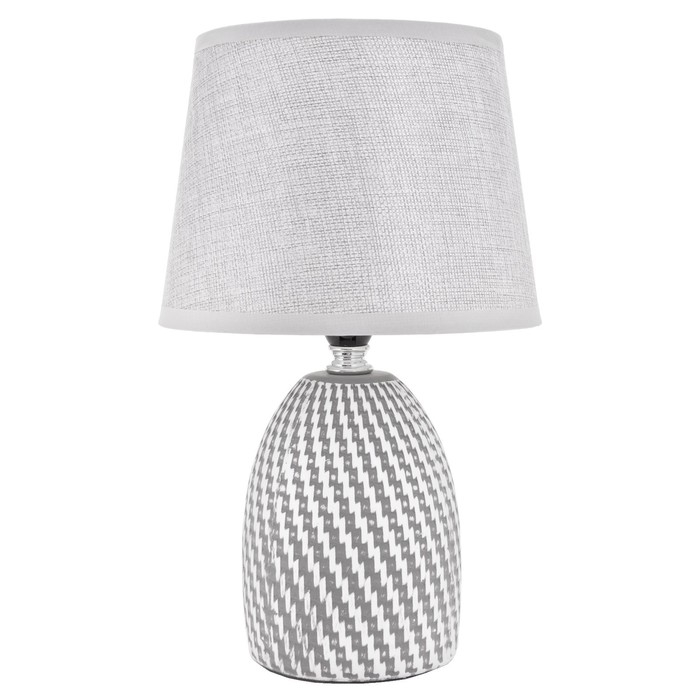 Лампа настольная с абажуром Лампа настольная с абажуром "Рабица серый" Е14 18х18х29 см RISALUX
