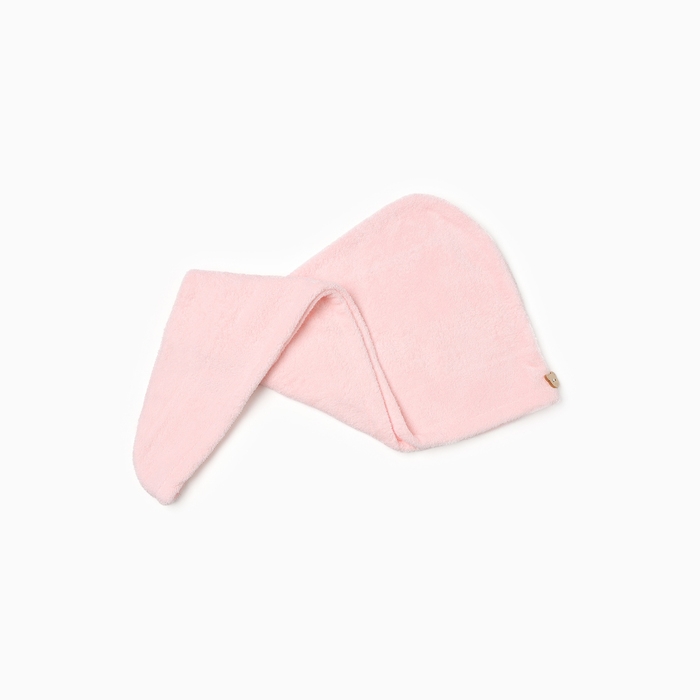 Чалма для сушки волос Этель, цв. розовый, 65*25 см, 100% п/э, 280 г/м2 Чалма для сушки волос Этель, цв. розовый, 65*25 см, 100% п/э, 280 г/м2