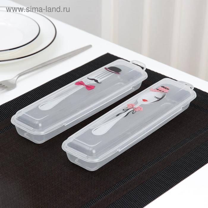 Футляр для столовых приборов Доляна, 24×7,5×3,8 см, рисунок МИКС Футляр для столовых приборов Доляна, 24×7,5×3,8 см, рисунок МИКС