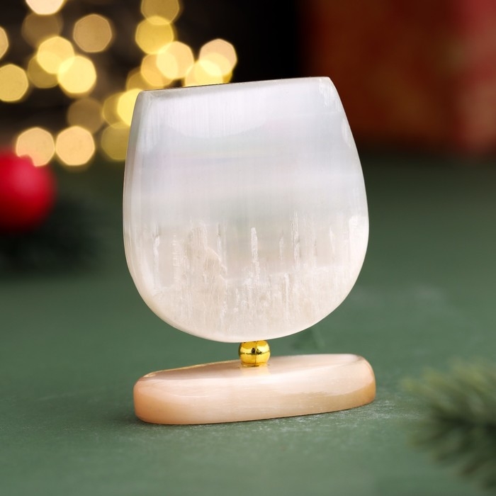 Новый год. Сувенир Новый год. Сувенир "Долголетия 2025", подкова на подставке, селенит, 6х4,5х2,5 см