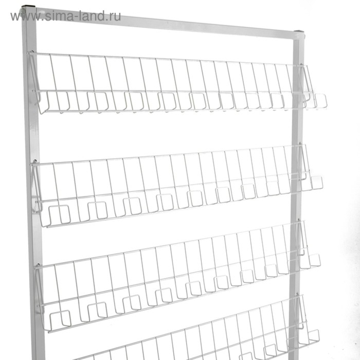 Стойка-стеллаж универсальная, 6 прямых полок L=95 цвет белый Стойка-стеллаж универсальная, 6 прямых полок L=95 цвет белый
