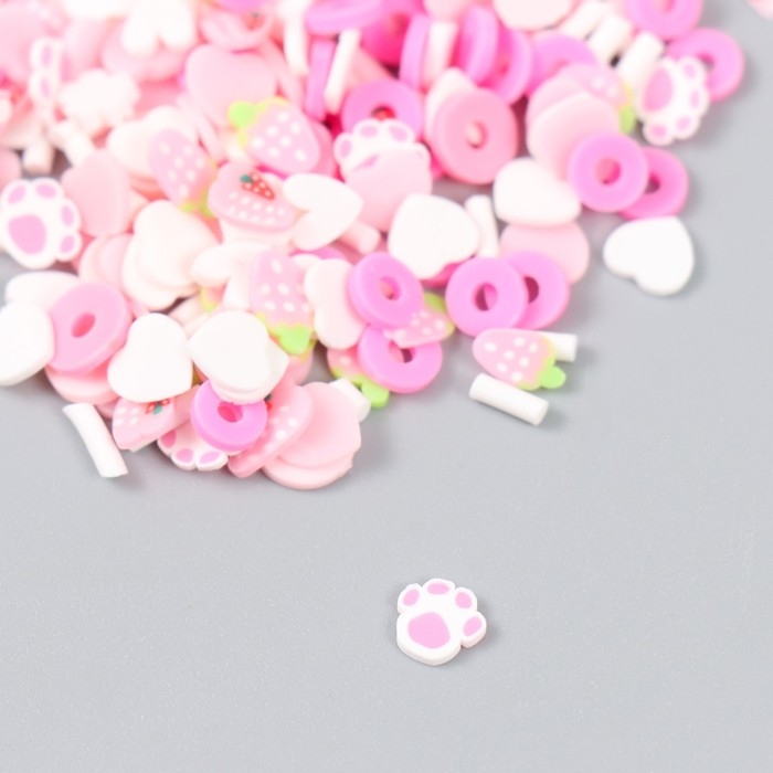 Декор для творчества пластик "Морковки и лапки" 20 гр