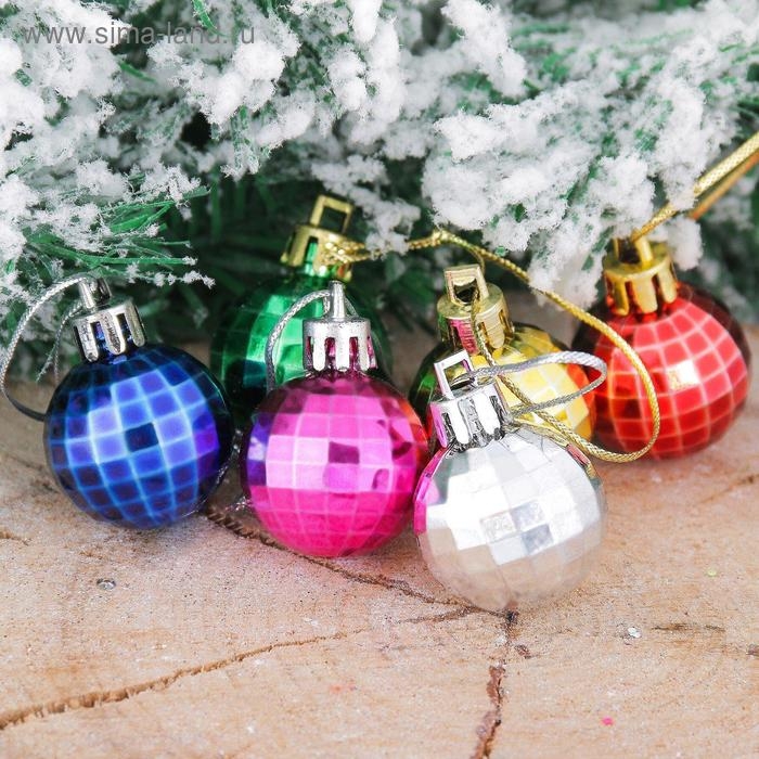 Набор шаров пластик d-2,5 см, 12 шт Набор шаров пластик d-2,5 см, 12 шт "Прокси диско" микс