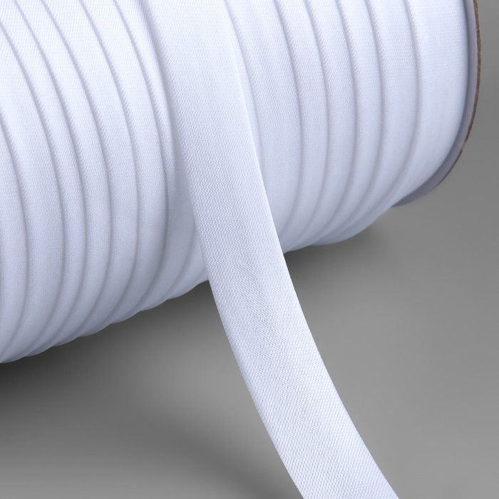 Косая бейка, атласная, 15 мм × 132 ± 1 м, цвет №9001 Косая бейка, атласная, 15 мм × 132 ± 1 м, цвет №9001