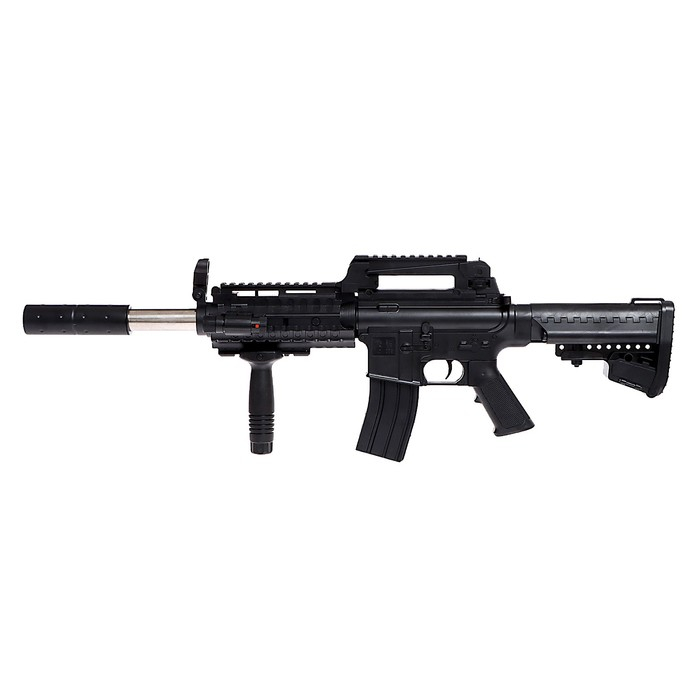 Детское оружие Автомат пневматический «М4А4», с лазером и фонариком Детское оружие Автомат пневматический «М4А4», с лазером и фонариком