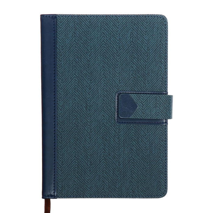 Органайзер на кольцах, А5, 128л, клетка, обл.кожзам, с хлястиком, Узоры, синий Органайзер на кольцах, А5, 128л, клетка, обл.кожзам, с хлястиком, Узоры, синий