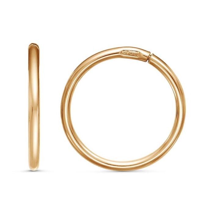 Серьги-кольца «Малые», d=1,6 см, розовое золочение Серьги-кольца «Малые», d=1,6 см, розовое золочение