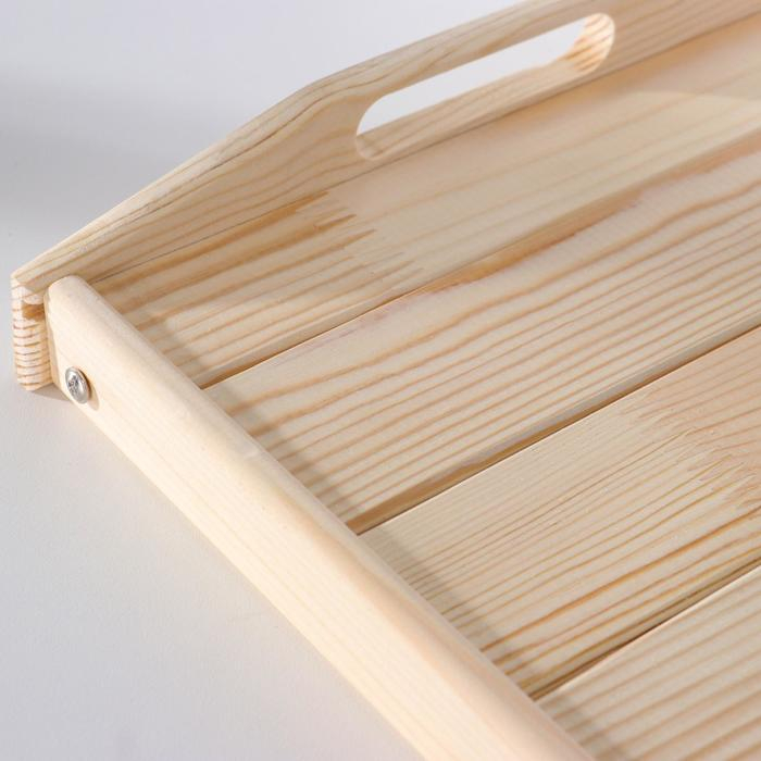 Столик для завтрака складной, 50×30см, с ручками хвоя Столик для завтрака складной, 50×30см, с ручками хвоя