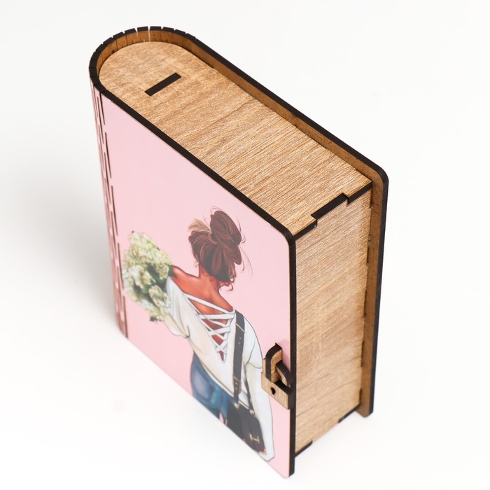 Шкатулка-книга  Шкатулка-книга "Девушка" 14х12х5 см