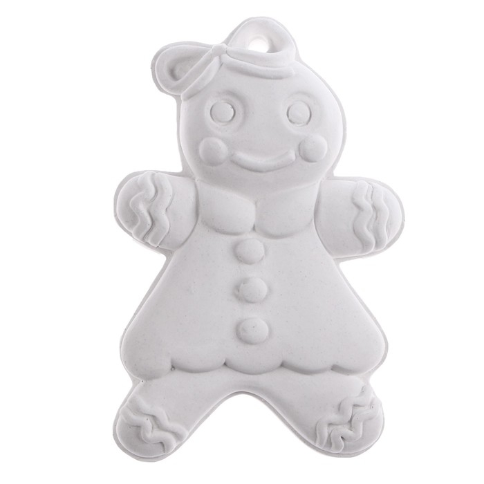 Новый год! Ёлочное украшение под раскраску «Печенька» с подвесом, кисть