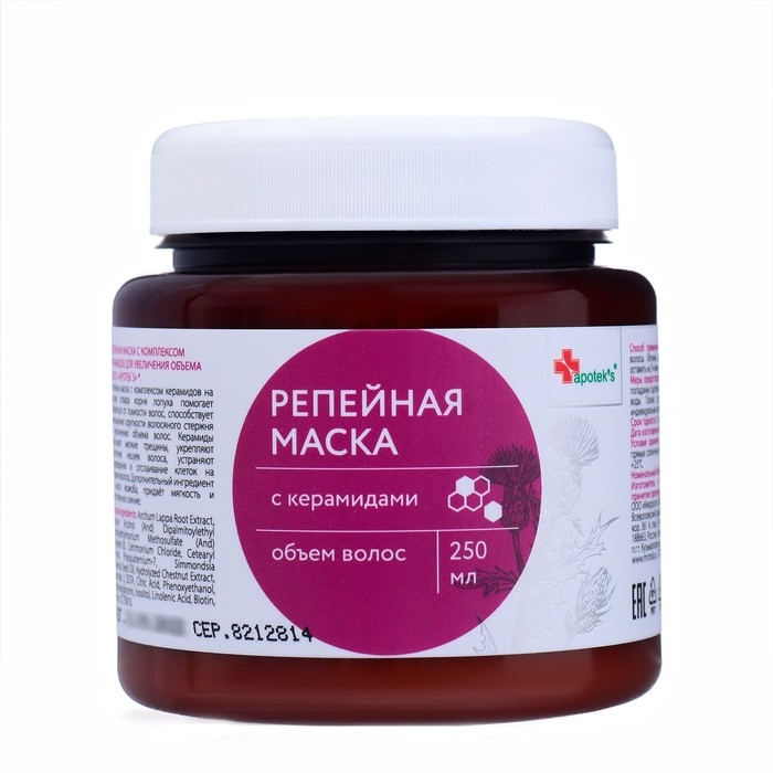 Маска для волос Apotek`s репейная, с керамидами, 250 мл Маска для волос Apotek`s репейная, с керамидами, 250 мл