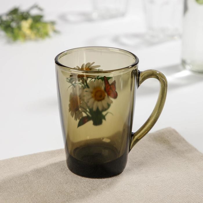 Кружка стеклянная &laquo;Букеты&raquo;, 300 мл, цвет МИКС