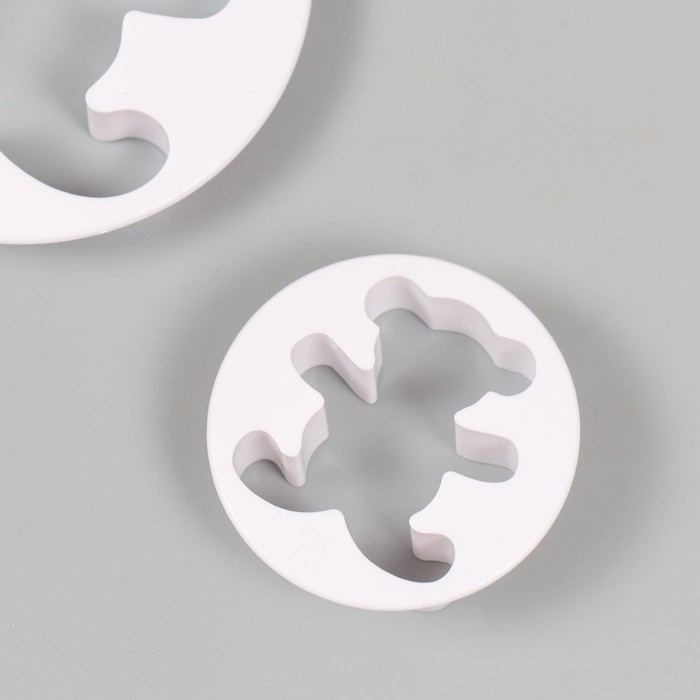 Каттеры для полимерной глины  Каттеры для полимерной глины "Медвежата" набор 3 шт d=3,7 см 6 см 9,5 см