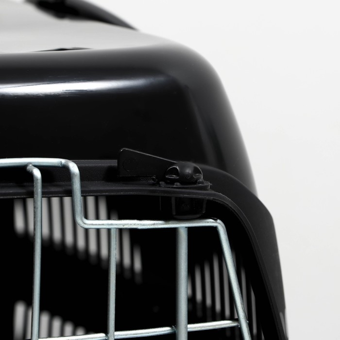 Переноска для животных до 12 кг  Переноска для животных до 12 кг "Пижон" 49х33х32см, металлическая дверь,  черная