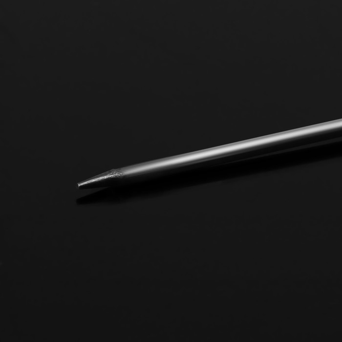 Основа «Брошь-игла» с бусиной d=1см (набор 5шт), L=7,5 см,площадка 1,5см, цвет серебро