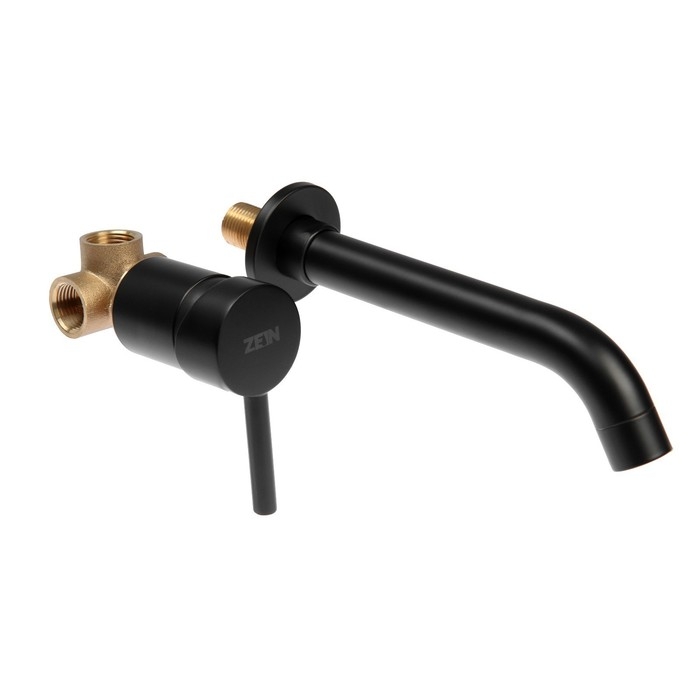 Смеситель для раковины ZEIN ZF-014, скрытого монтажа,картридж керамика 35 мм,латунь,черный Смеситель для раковины ZEIN ZF-014, скрытого монтажа,картридж керамика 35 мм,латунь,черный