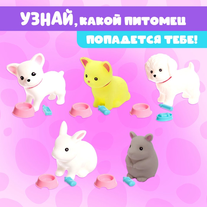 Игрушка-сюрприз «Любимый питомец» с аксессуарами, МИКС Игрушка-сюрприз «Любимый питомец» с аксессуарами, МИКС