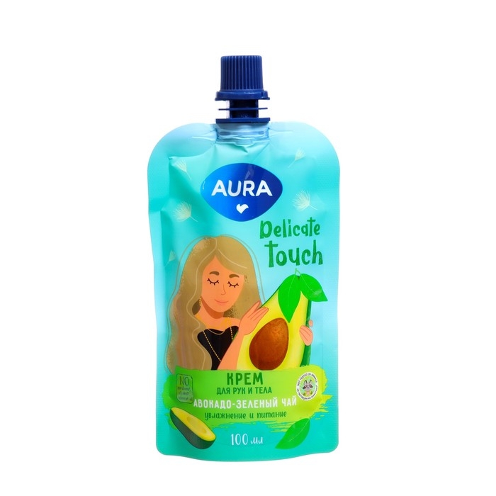 Подарочный набор косметики AURA  Подарочный набор косметики AURA "Карамель и Авокадо": гель для душа, 250 мл + крем для рук и тела,100 мл