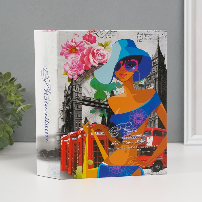 Фотоальбом на 200 фото 10х15 см Фотоальбом на 200 фото 10х15 см "Шопинг по Европе" МИКС 23х18х5 см