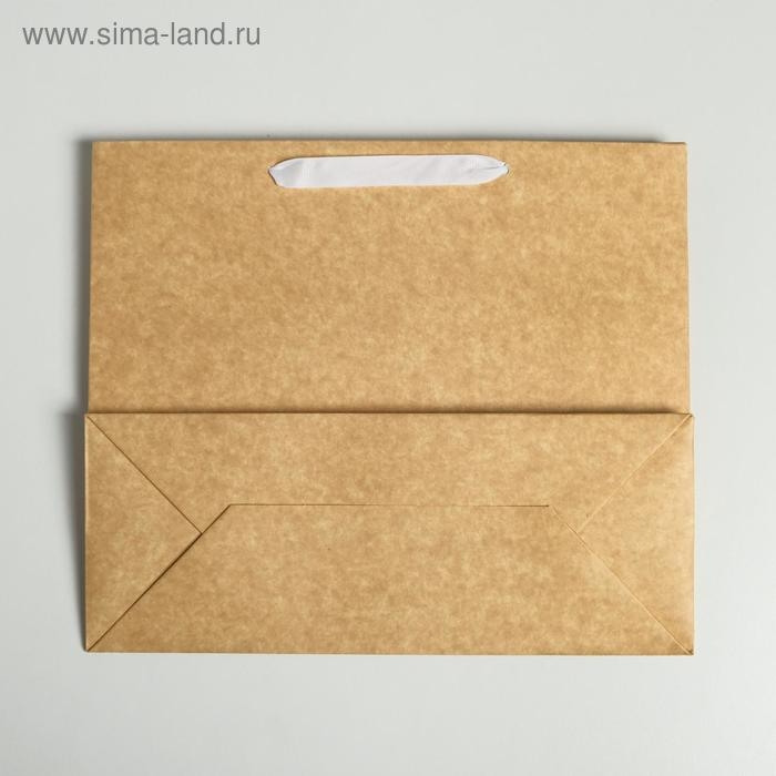 Пакет подарочный крафтовый с пластиковым окном, упаковка, «Цветы», 31 х 26 х 11 см Пакет подарочный крафтовый с пластиковым окном, упаковка, «Цветы», 31 х 26 х 11 см