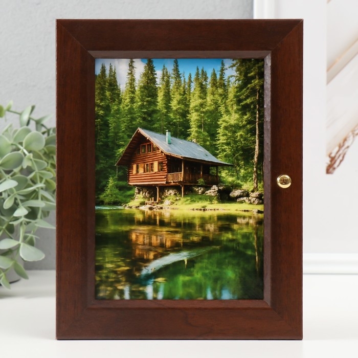 Ключница Ключница "Дом на берегу" 17х22 см орех