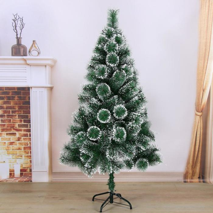 Кедр зеленый снег 150 см, d нижнего яруса 85 см, d иголок 10 см, 152 ветки, металл подставка Кедр зеленый снег 150 см, d нижнего яруса 85 см, d иголок 10 см, 152 ветки, металл подставка