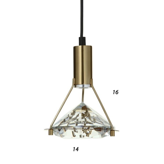 Светильник BayerLux 2265/1 LED 5Вт золото 13х13х19-119 см