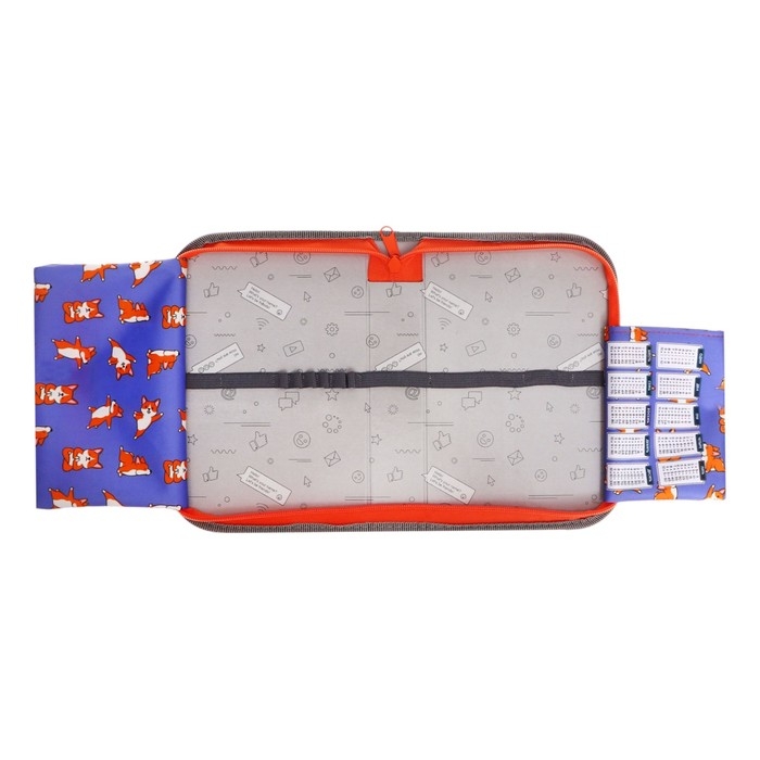 Пенал 1 секция 140 х 210 х 40 мм, откидной карман и косметичка, тканевый, Calligrata TOP Content  Пенал 1 секция 140 х 210 х 40 мм, откидной карман и косметичка, тканевый, Calligrata TOP Content "Сиба"