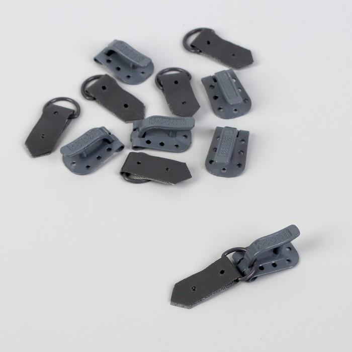 Крючки пришивные, металлические, для верхней одежды, 5 × 1,5 см, 6 шт, цвет серый Крючки пришивные, металлические, для верхней одежды, 5 × 1,5 см, 6 шт, цвет серый