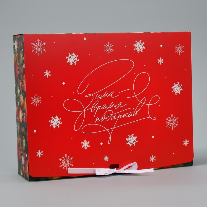Коробка подарочная новогодняя складная «Новогодние игрушки», 31 х 24.5 х 8 см, Новый год Коробка подарочная новогодняя складная «Новогодние игрушки», 31 х 24.5 х 8 см, Новый год