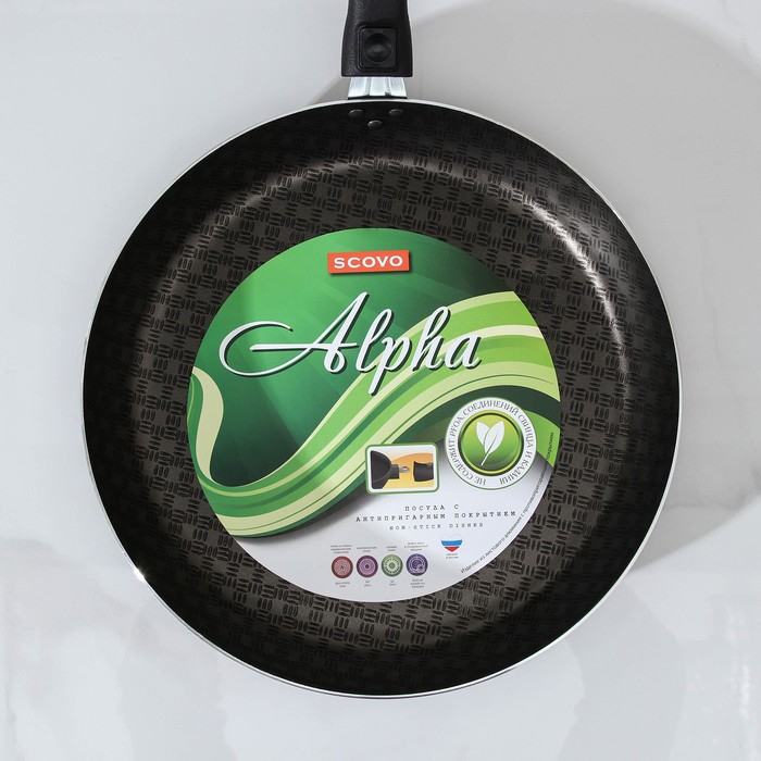 Сковорода «Альфа», d=28 см, съёмная ручка, стеклянная крышка, антипригарное покрытие, цвет бордовый Сковорода «Альфа», d=28 см, съёмная ручка, стеклянная крышка, антипригарное покрытие, цвет бордовый