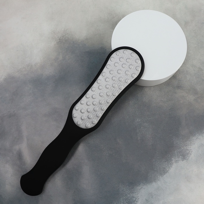 Пилка для ног, лазерная,с прорезиненной ручкой, двусторонняя, 25,8 см, цвет чёрный Пилка для ног, лазерная,с прорезиненной ручкой, двусторонняя, 25,8 см, цвет чёрный