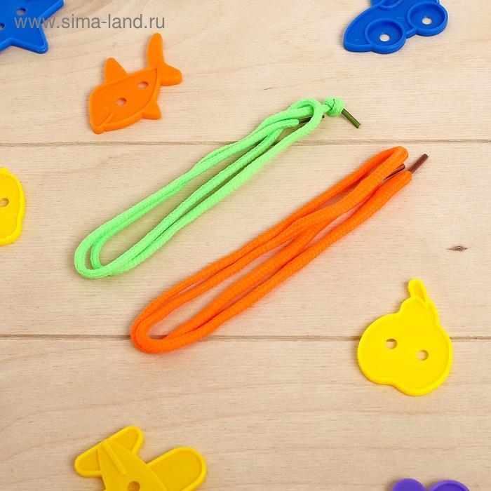 Шнуровка «Весёлые фигурки» в банке, 40 шт., МИКС, по методике Монтессори Шнуровка «Весёлые фигурки» в банке, 40 шт., МИКС, по методике Монтессори