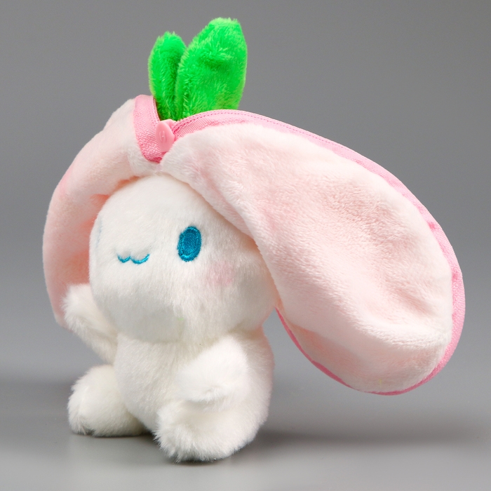 Мягкая игрушка «Зайка-клубника» на брелоке, 11 см Мягкая игрушка «Зайка-клубника» на брелоке, 11 см