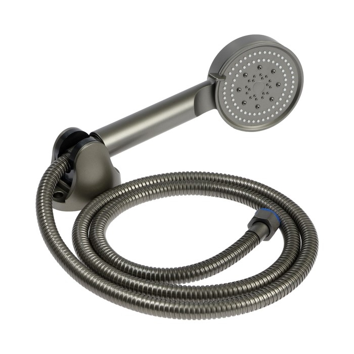 Смеситель для ванны ZEIN Z3853, однорычажный, душевой набор, лейка 5 режимов, графит Смеситель для ванны ZEIN Z3853, однорычажный, душевой набор, лейка 5 режимов, графит